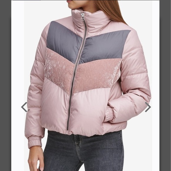 Marc New York Jackets & Blazers - Marc New York Pink and Gray Puffer Jacket